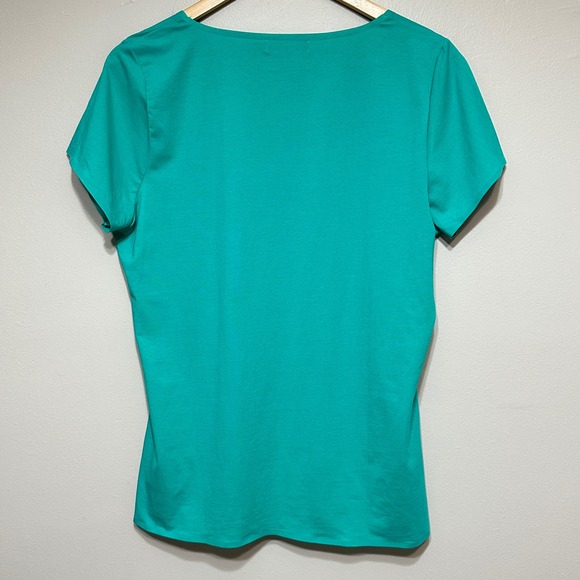 Lauren Ralph Lauren Short Sleeve Scoop Neck Tee Women XL Soft Lightweight Fitted - Picture 4 of 9